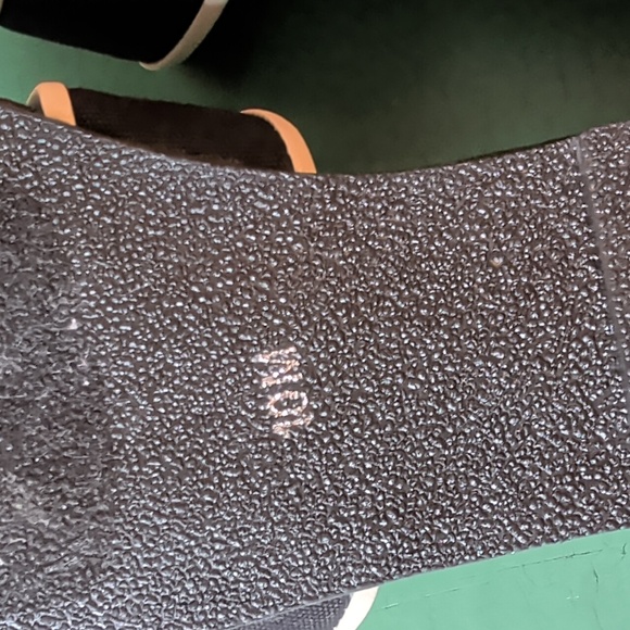 MATISSE Biscayne Flat Sandals Slides in Woven Black Linen and Cream Leather Trim - Picture 4 of 8